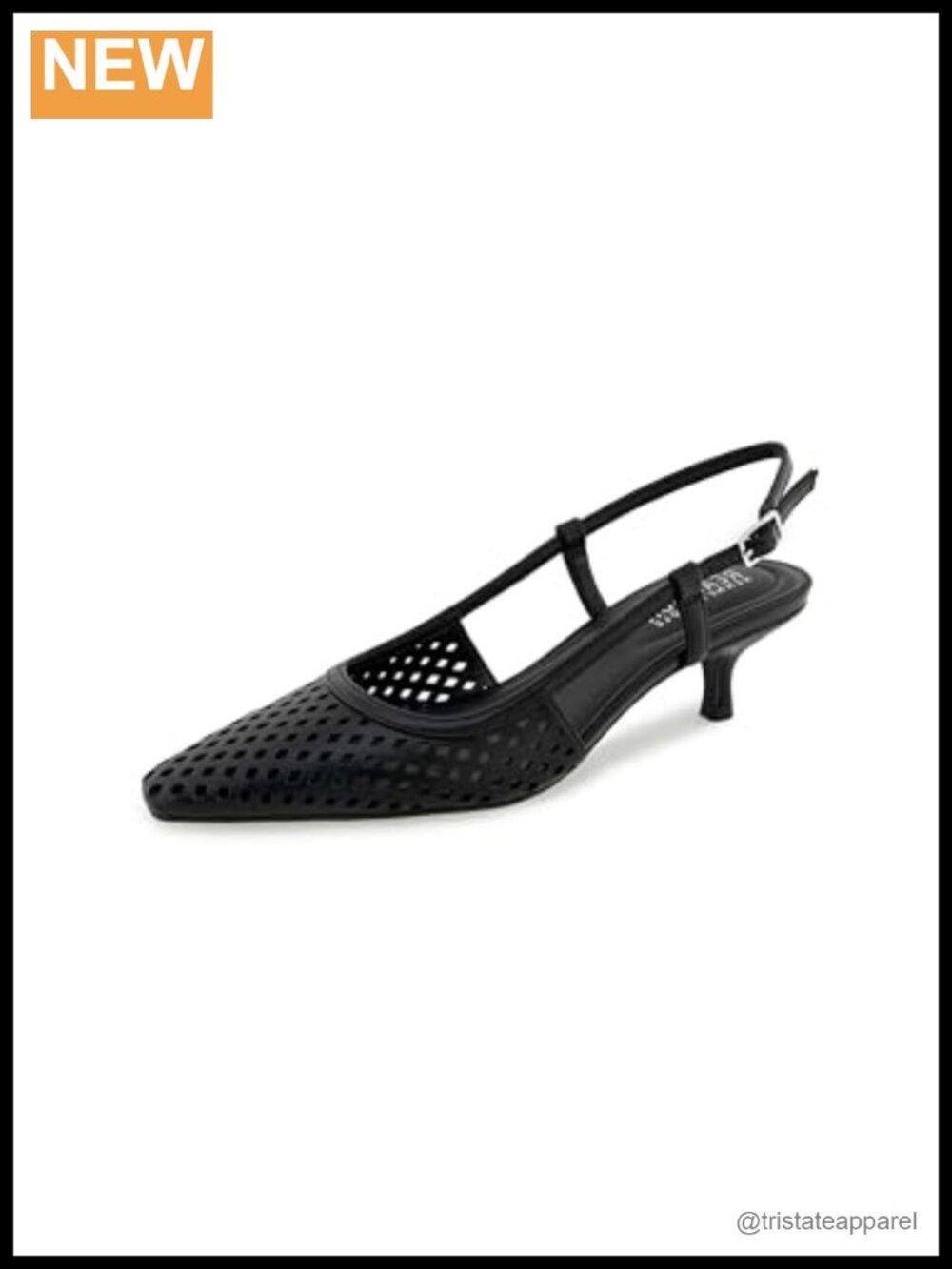 Women's Kitten Heel Pumps Pointed Toe Adjustable Slingback